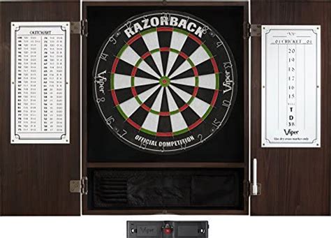 Viper Metropolitan Solid Wood Cabinet & Sisal/Bristle Dartboard 